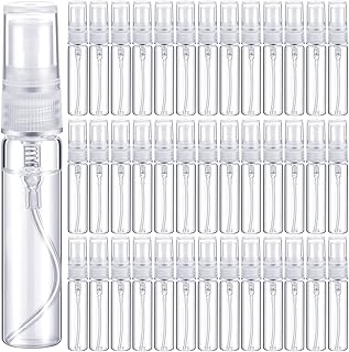 Tanlade 300 Pcs Mini Spray Bottles 5ml Clear Refillable Glass Perfume Bottles Fragrance Scent Sample Perfume Atomizer Glass Empty Travel Cologne Sprayer Pocket Perfume Dispenser Refillable Container