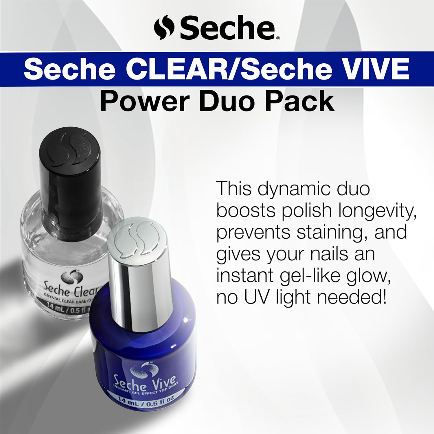 Seche Clear/Vive Base Coat and Gel Top Coat Duo Pack – Nail