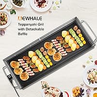 Vista 6 de AEWHALE 35" Electric Nonstick Extra Large Griddle Grill-Teppanyaki Grill BBQ Indoor/Outdoor with Adjustable Temperature,Detachable for Easy