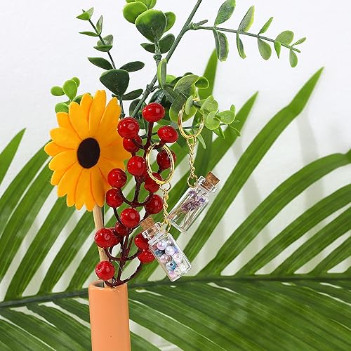 Miniatura 6 de Mozeat Lens 5 botellas pequeñas de vidrio con tapas de corcho, mini botellas de cristal de deseos de 0.1 fl oz, frascos vacíos con tapones, pequeños