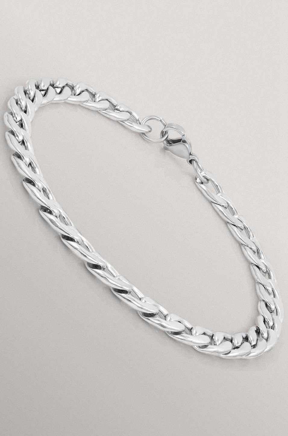 8 inch Stylish Chain Style Stainless Steel Bracelet for Men Boys Unisex