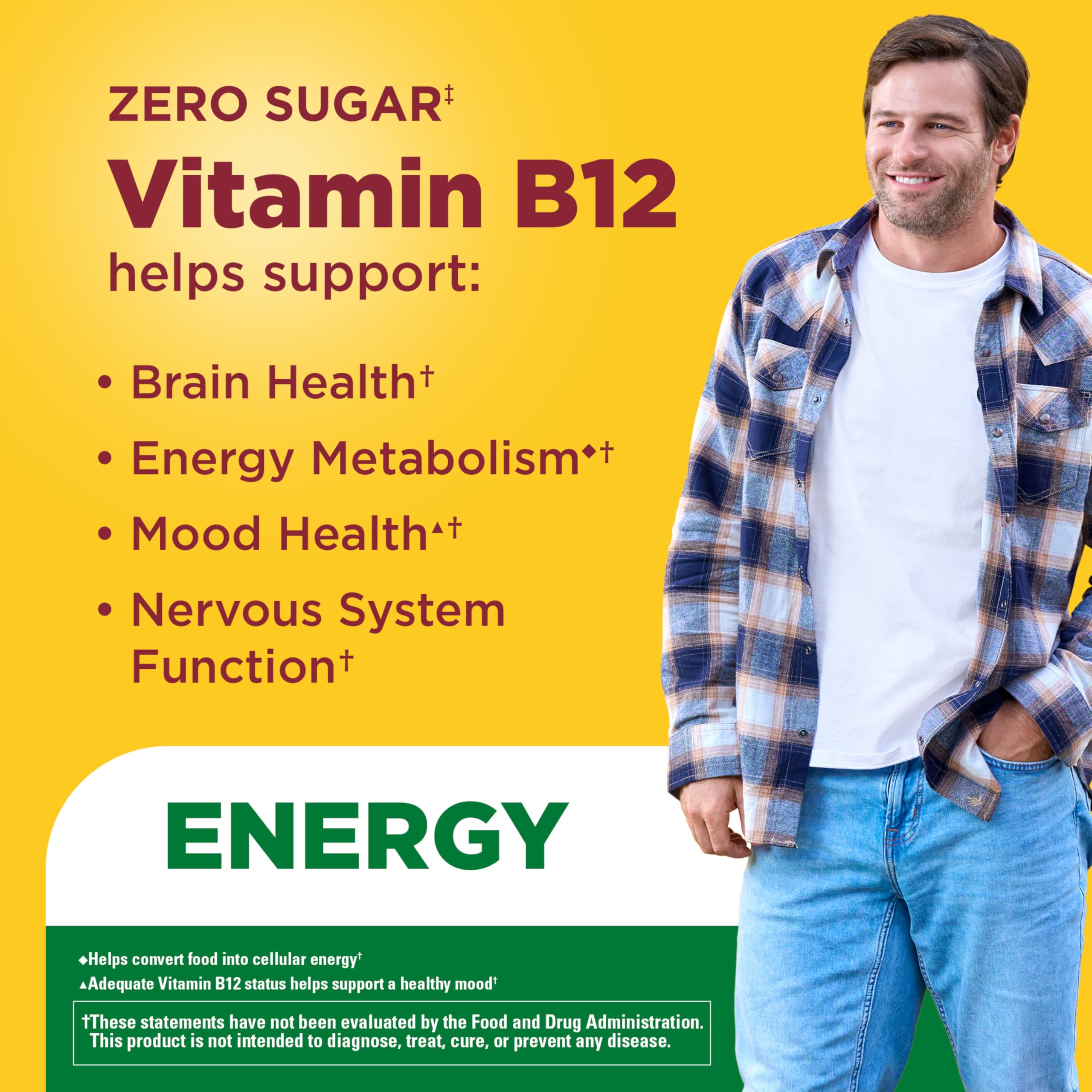 Nature Made Zero Sugar Vitamin B12 1000 mcg per Serving, 110 Gummies — Amazon image 3