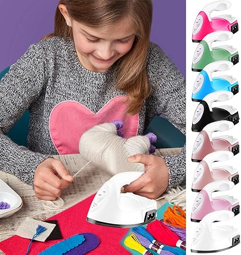 Miniatura 6 de Mini prensa de hierro para manualidades, mini máquina de prensa de calor para camisetas, zapatos y sombreros, pequeños proyectos de vinilo de