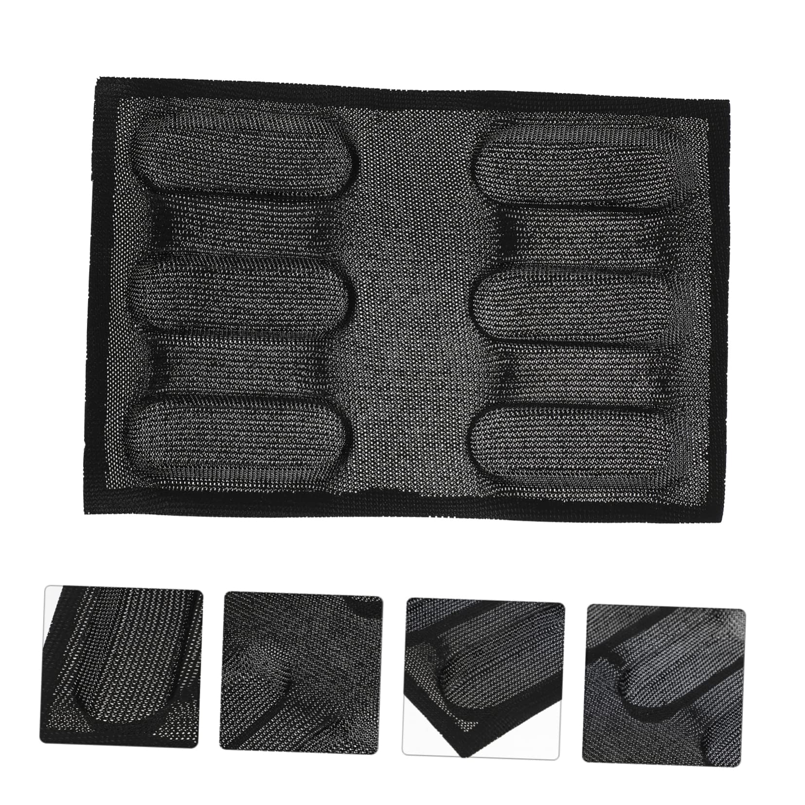 HEMOTON 3piezas Molde De Pan De Silicona No Stick y Transpirable Para Hornear Herramienta De Cocina Para Repostería Casa Color Negro