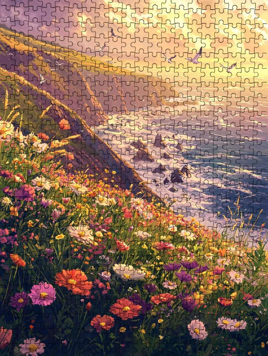 Puzzle 5000 Pezzi, Giardino Cliff 3D Puzzle per Adulti Impegnativo, Educa Puzzles Artistico, Divertente E Stimolante Puzzles Decorativo per La Famiglia, Regalo e Decorazione Pareti DX0YL6-978