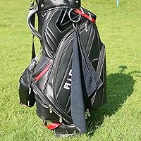 Vista 4 de Handy Picks Toalla de Golf de Microfibra (16" X 16") con Clip de Mosquetón, Toalla de Golf con Patrón de Waffle con Cierre de Gancho y Bucle - La