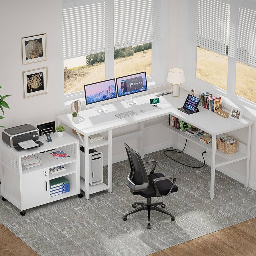 unico デスク UNICOO – L Shaped Crank Height Adjustable Standing Desk, Sit