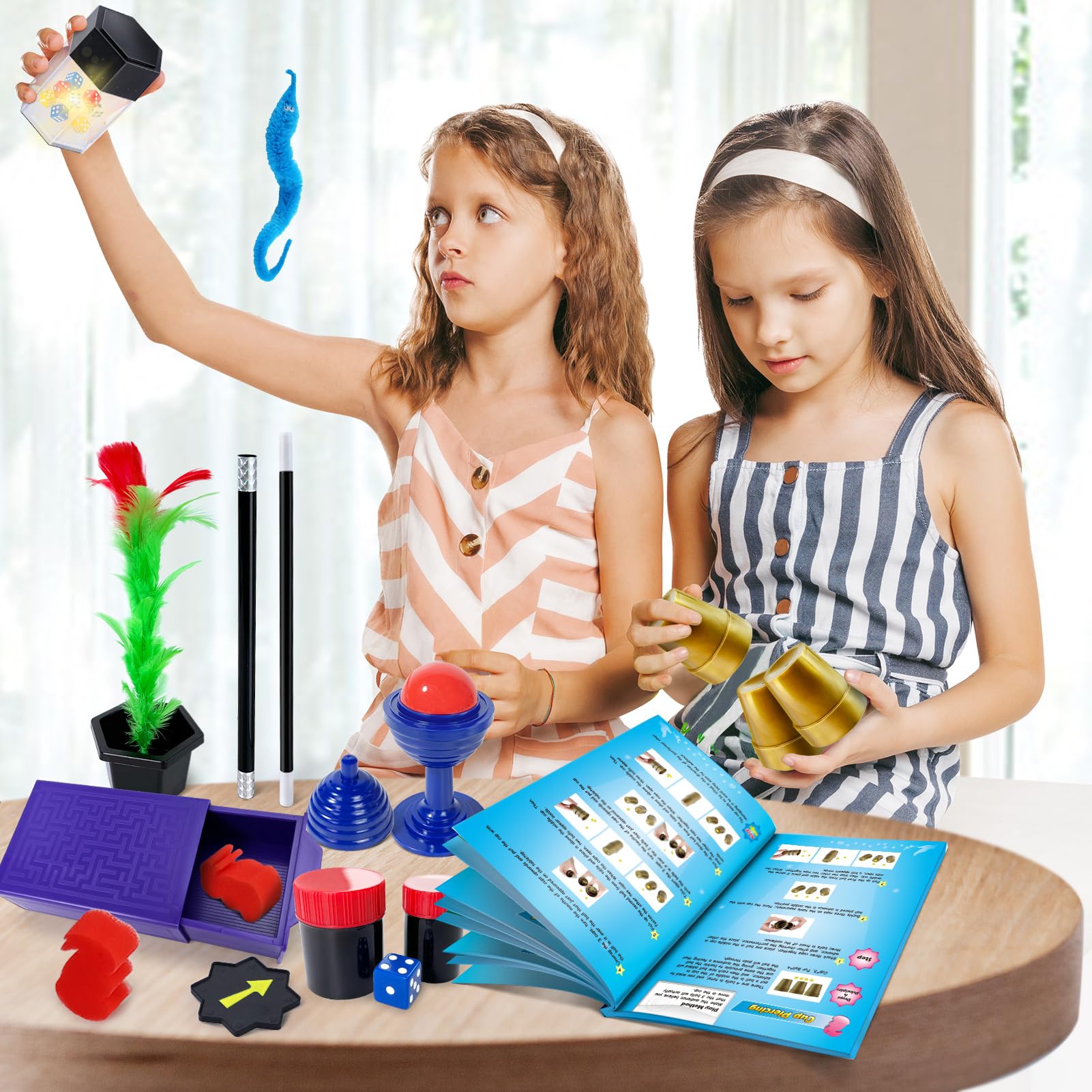 PATIFEED Giochi di Magia per Bambini dai 6 agli 8 Anni, Costume da Mago per Bambini dai 6 ai 7 8 9 10 11 12 Anni