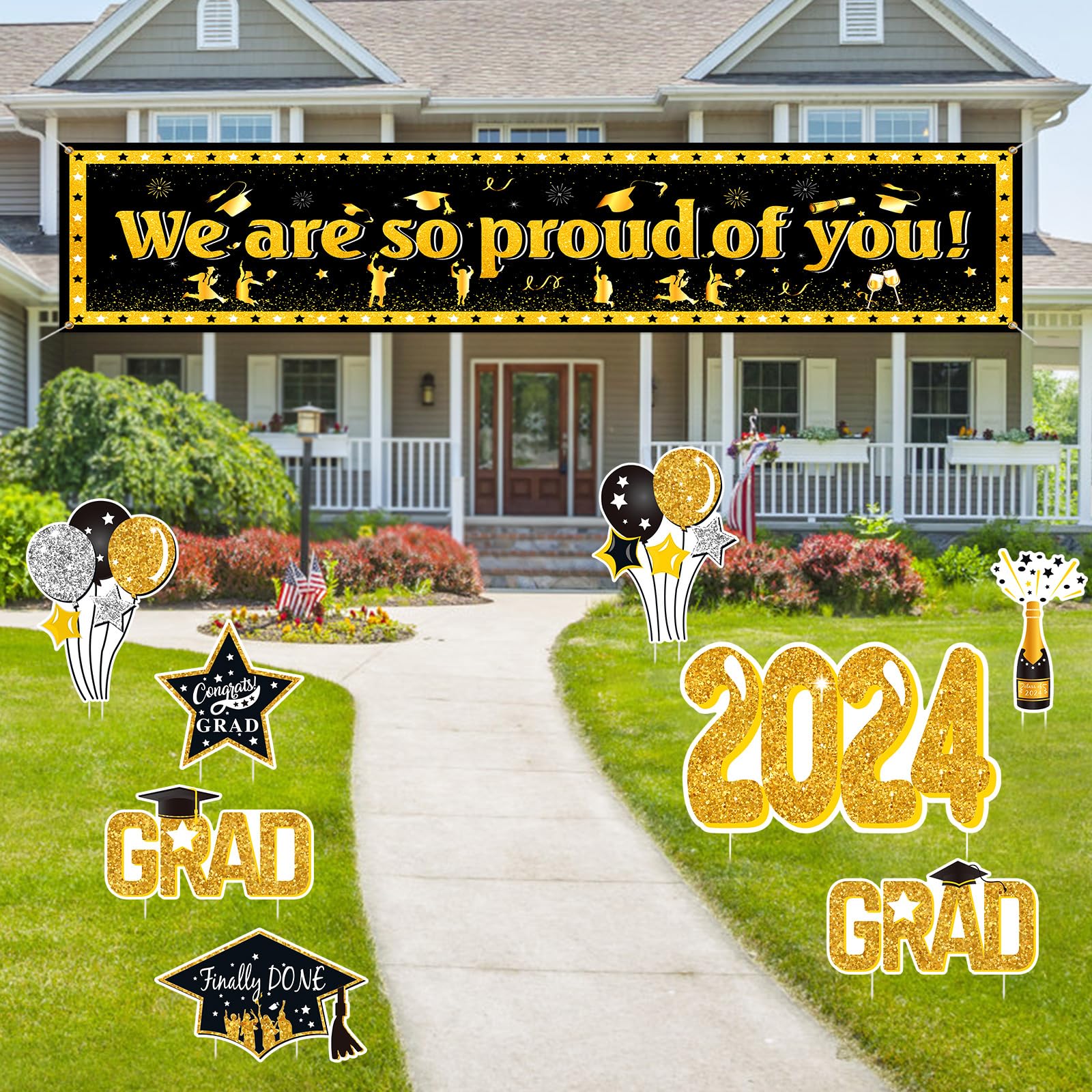 Snapklik.com : KMUYSL Large Graduation Decorations Class Of 2024 Yard ...