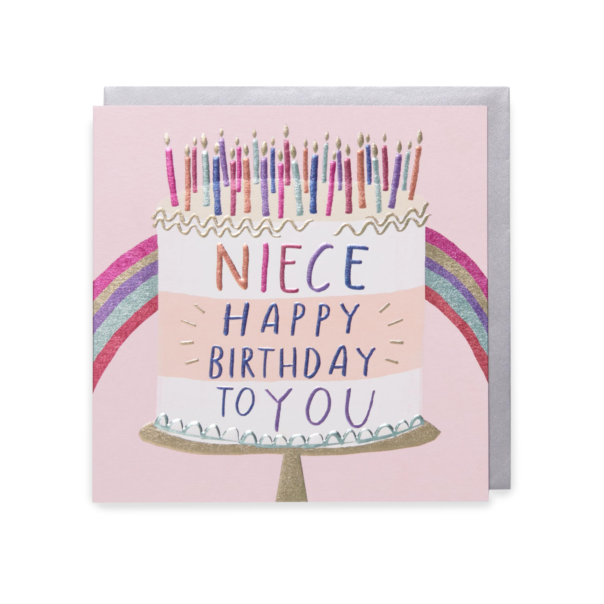Kindred UK Greetings Niece - Happy Birthday Cake Card, 159x159mm