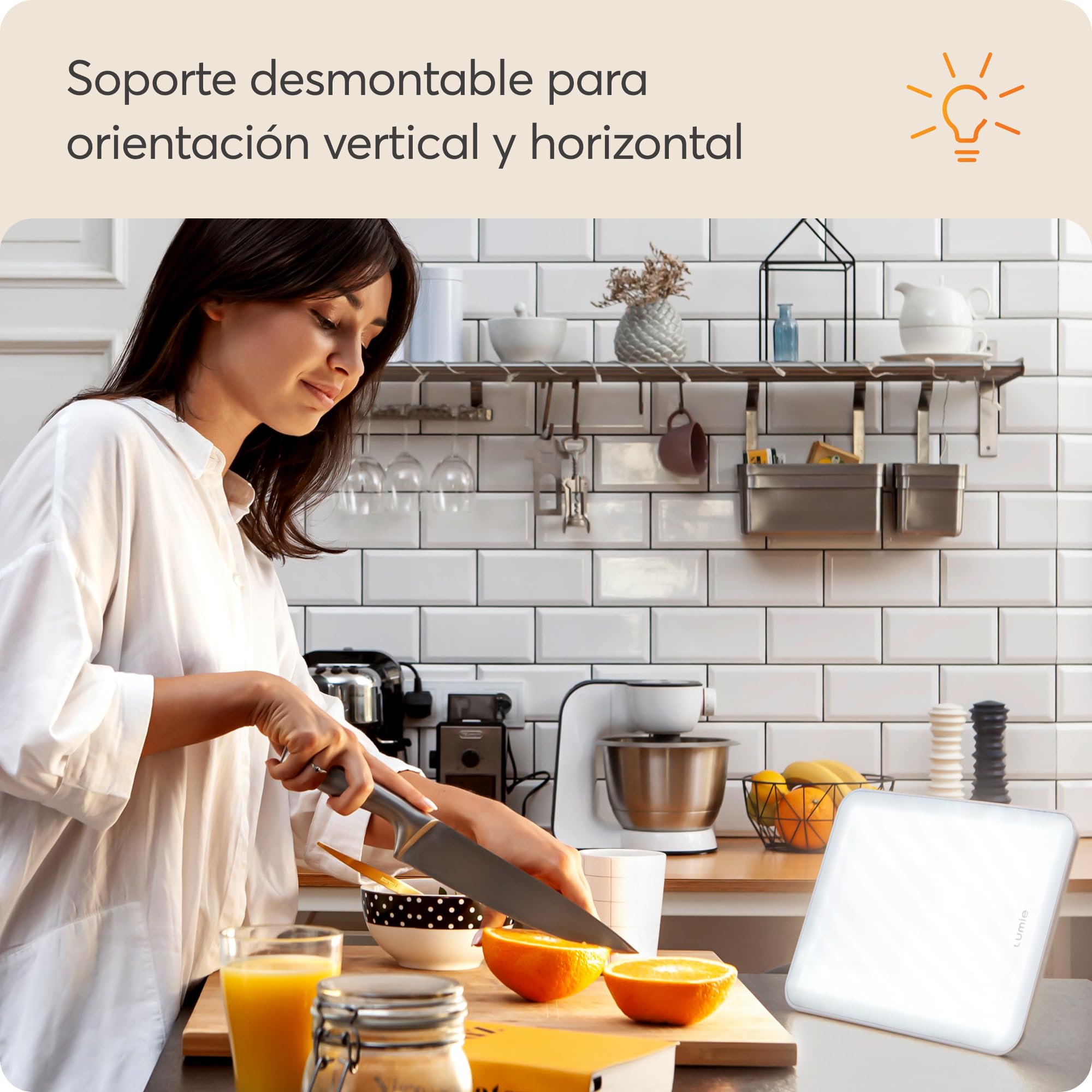 Lumie Vitamin L – Lámpara de energía portátil para una terapia de luz eficaz contra el TAE - 10000 lux