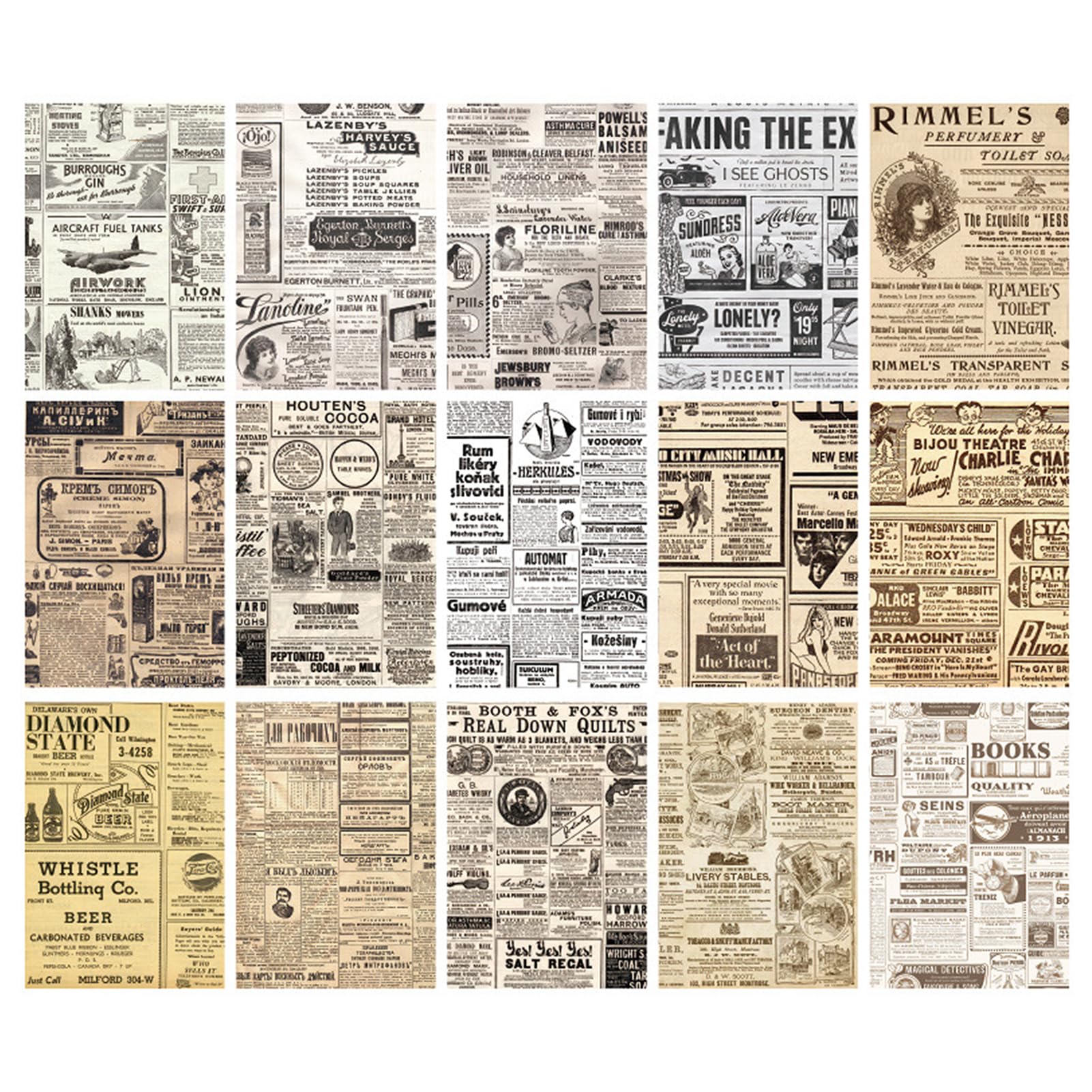 Amazon | EMERSPRING デザインペーパー コラージュ 素材紙 30枚入り