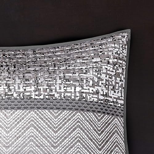 Miniatura 8 de Madison Park Aubrey, Poliéster, Negro, Full Queen