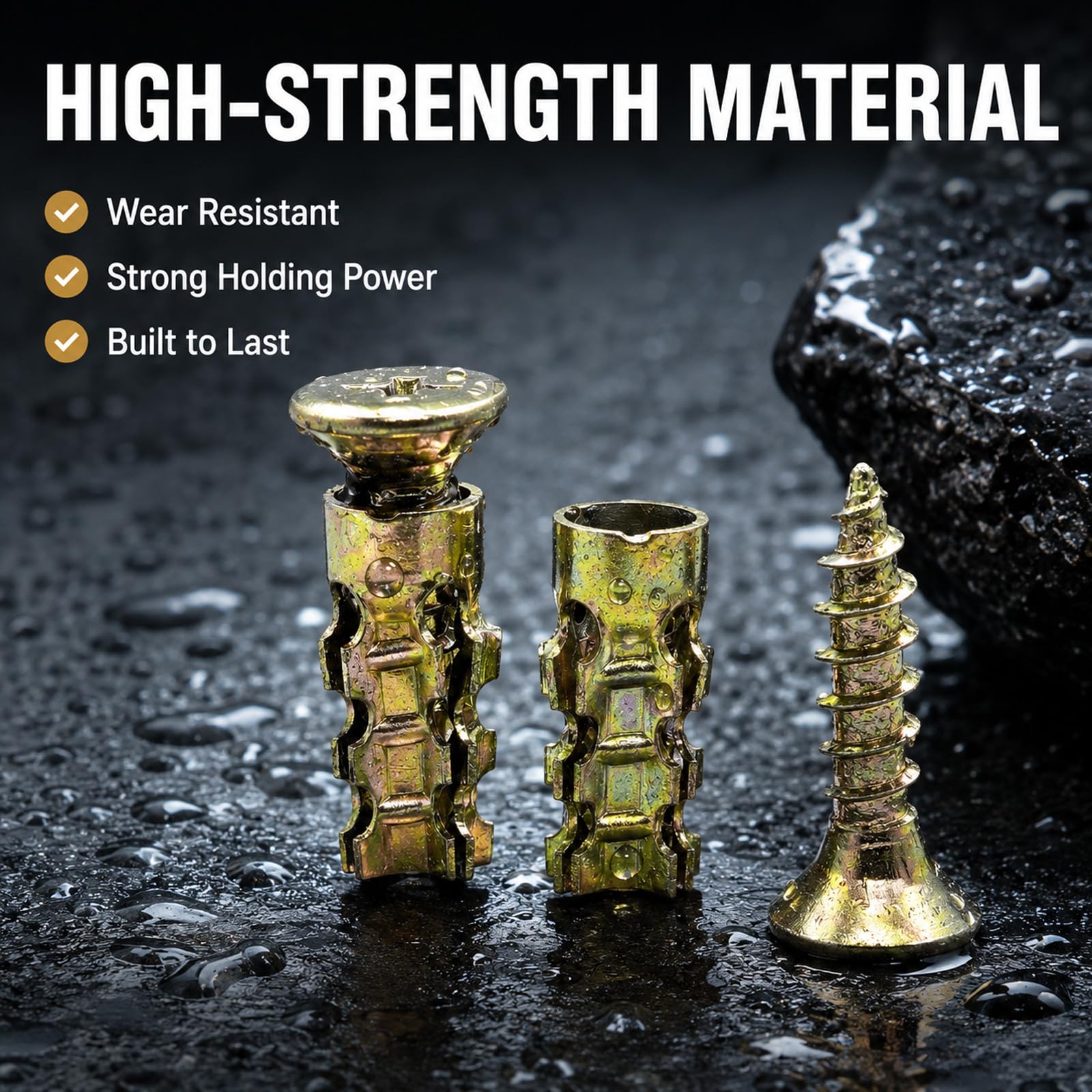 Hinge Repair Screw & Expansion Anchor, Short Expansion Screw Set