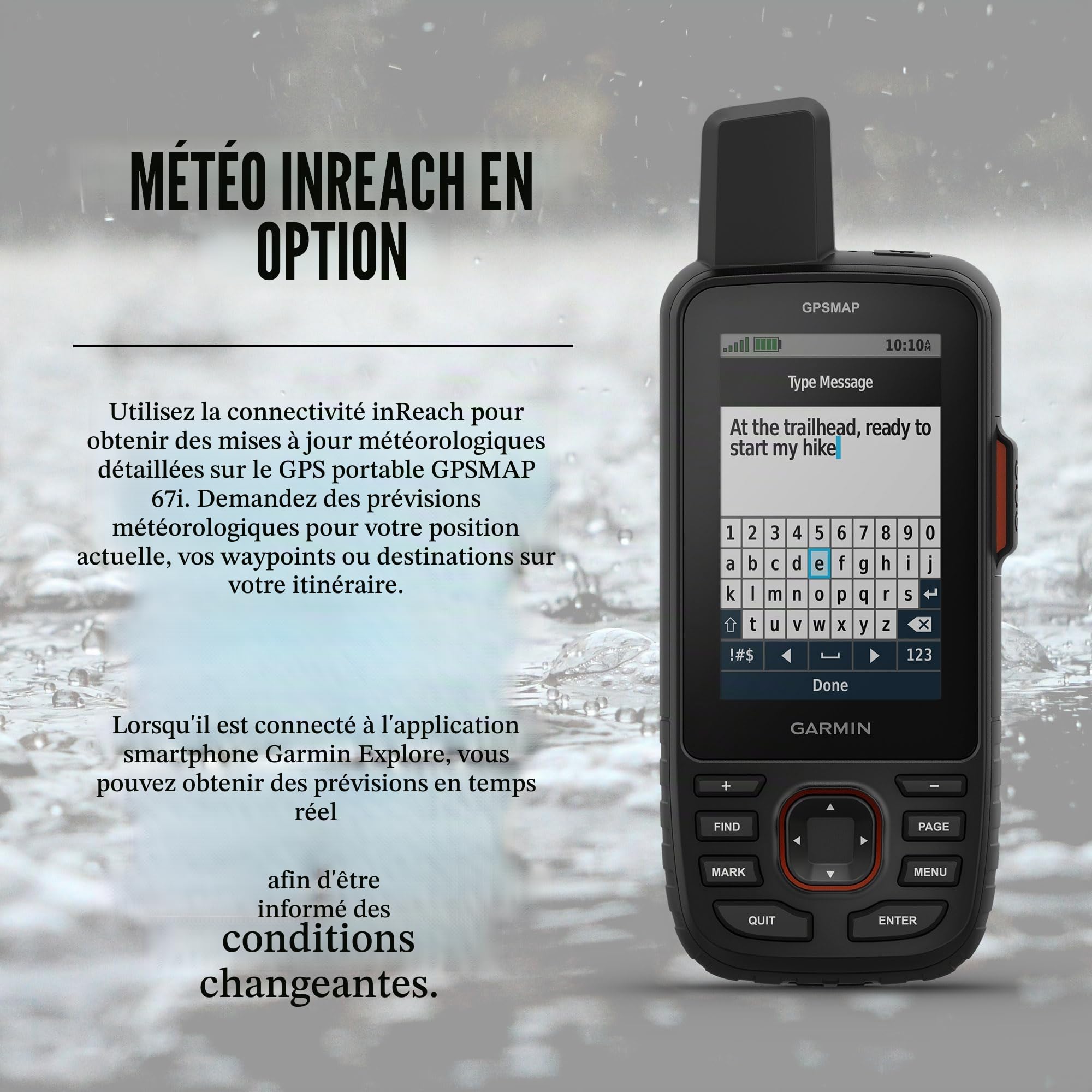 Garmin GPSMAP 67i GPS robuste, technologie inReach haute gamme, 425 h d'autonomie, messagerie bidirectionnelle, SOS interactif, cartographie complète