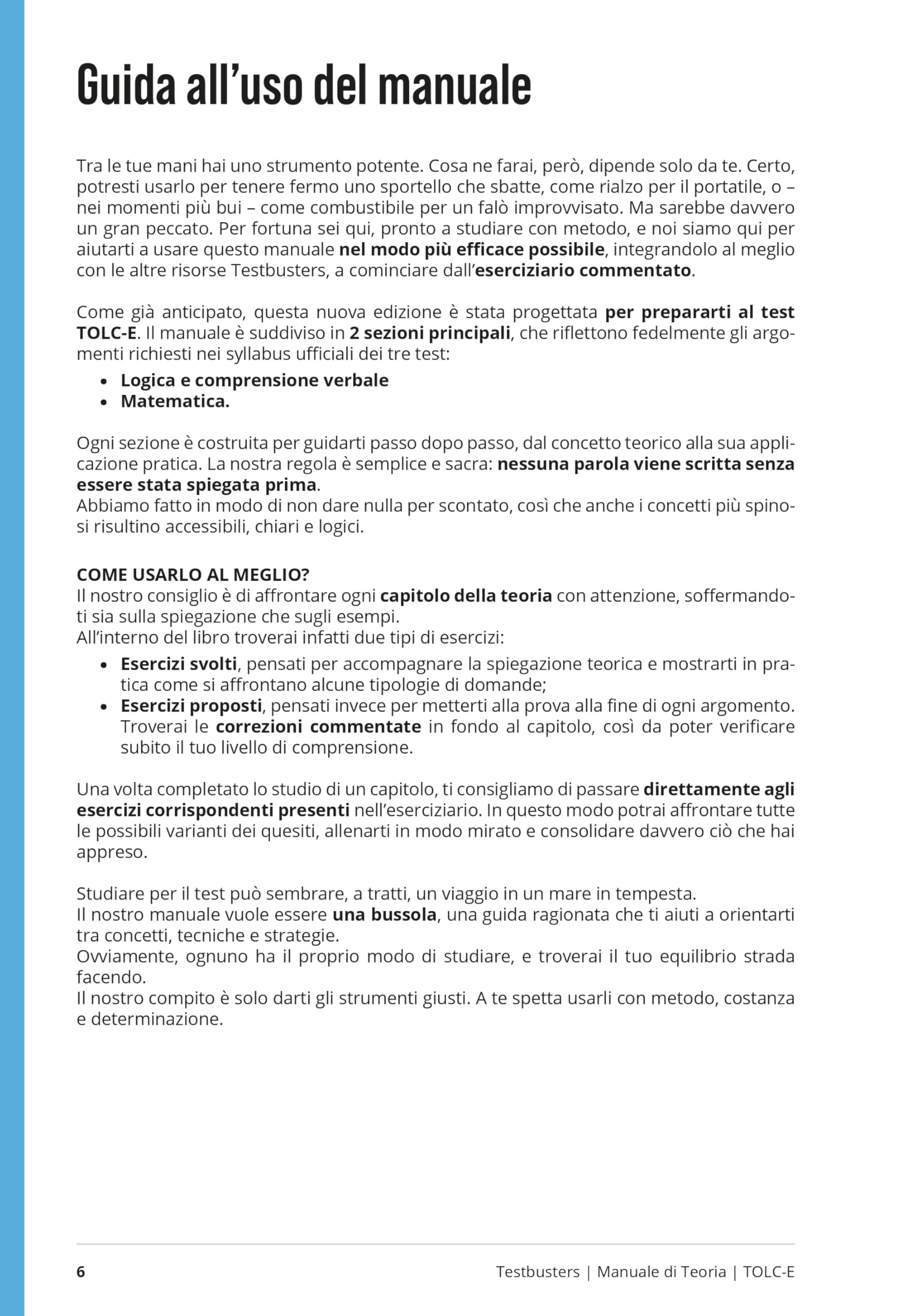 Testbusters TOLC-E - Manuale di Teoria