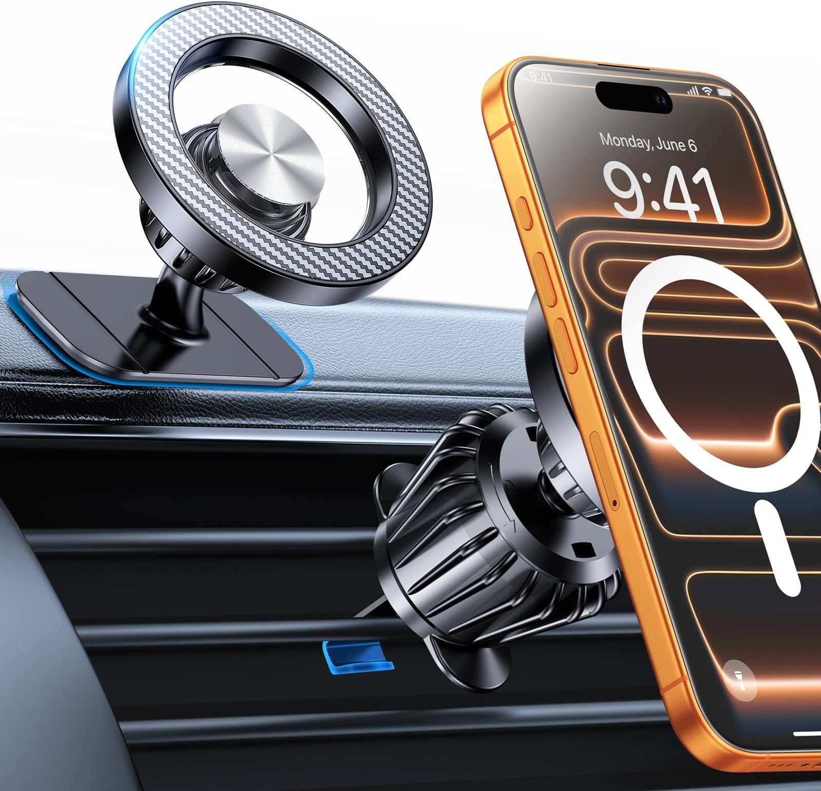 Kaistyle for Magsafe Car Mount【20 Strong Magnets】Magnetic Phone Holder for Car Phone Holder Mount Dash Mounted Holders Cell Phone Holders for Your Car Accessories for Women Men for iPhone 17 16 15 14