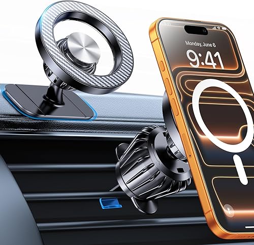 Miniatura 14 de Kaistyle Soporte de coche Magsafe 20 imanes fuertes: soporte magnético para teléfono de automóvil, soporte para teléfono de automóvil, soportes