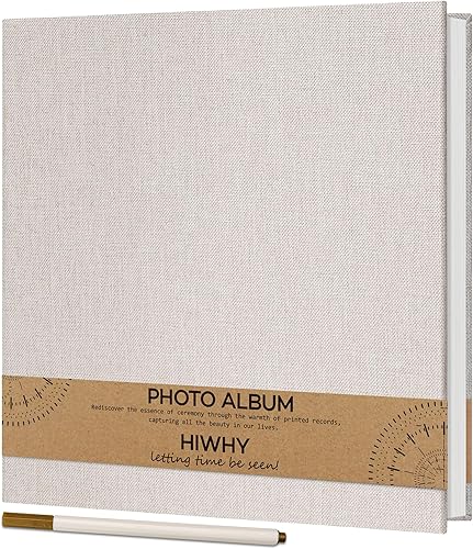 Miniatura 1 de Hiwhy Álbum de fotos autoadhesivo para fotos de 4 x 6 pulgadas, álbum de recortes, álbum de recortes, 40 páginas adhesivas para familia, boda,