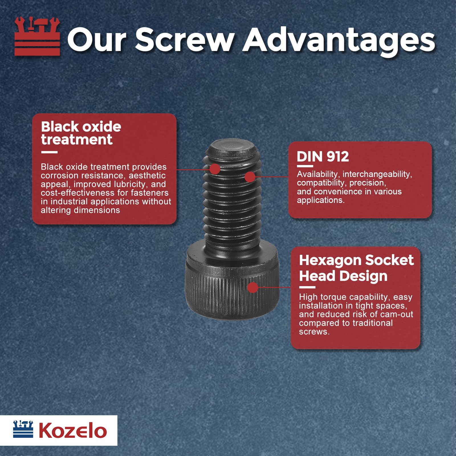 Kozelo 10pcs Socket Head Cap Screws - Image 3