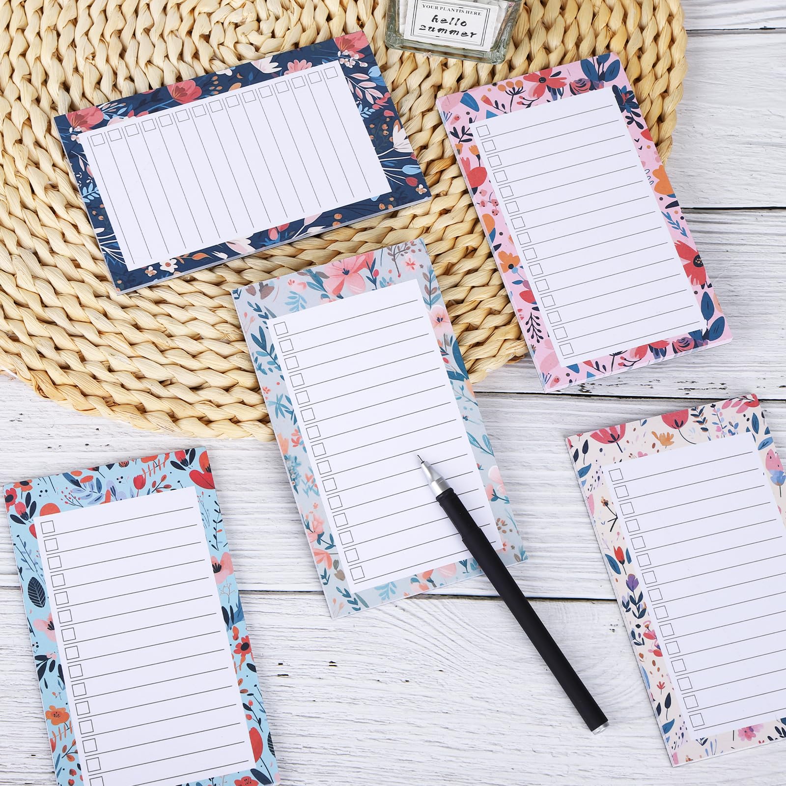 6 Stück Magnetische Notizblöcke Notizblock Memo Pads Magnetisch To-Do-Liste Einkaufszettel Erinnerungshilfe, Notizblock für Spind Kühlschrank To Do Terminerinnerungen Mahlzeitenpläne