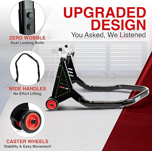 Miniatura 5 de Soporte trasero para motocicleta, soporte universal para rueda trasera de motocicleta, soporte de neumático de motocicleta compatible con Yamaha