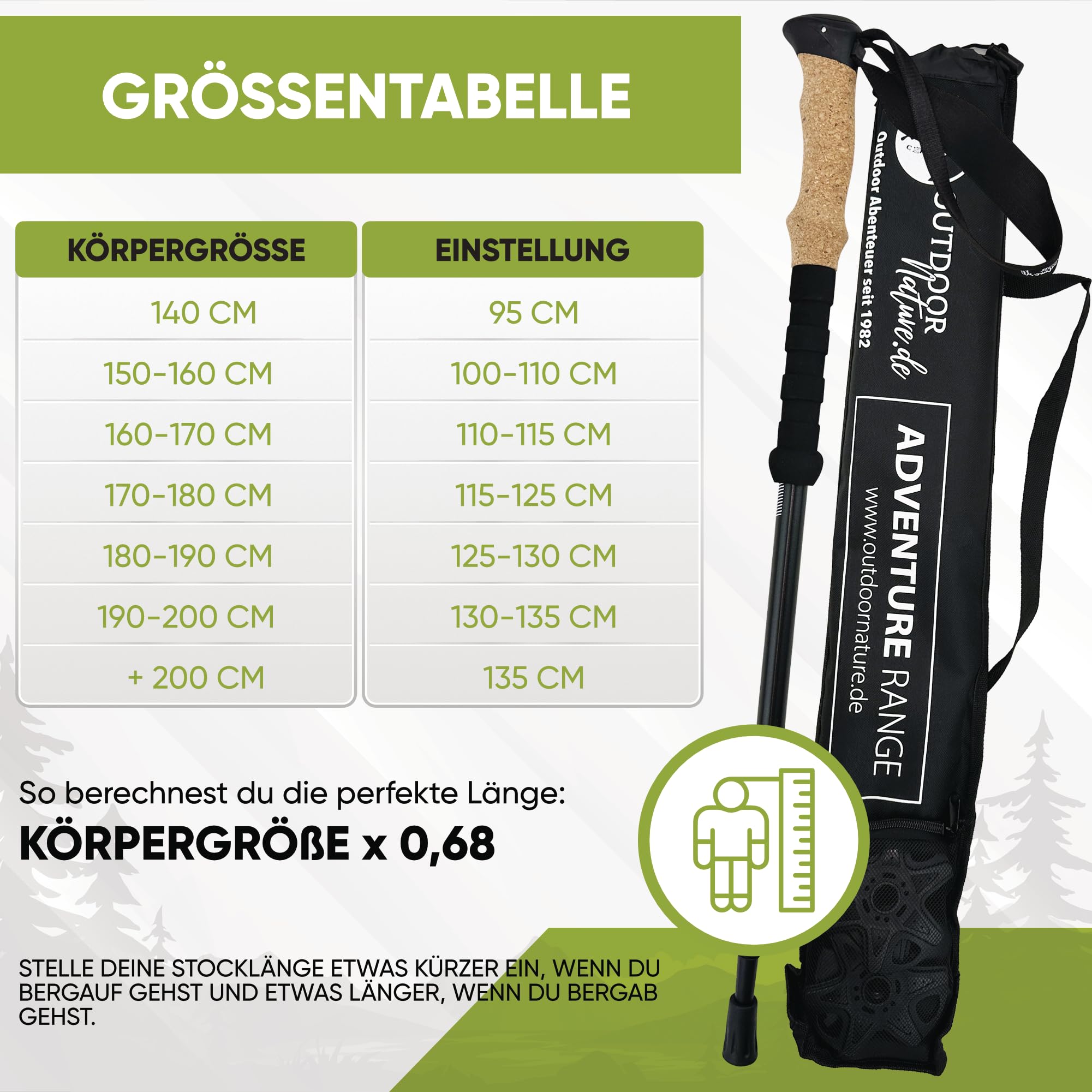 Aluminiowe teleskopowe kijki trekkingowe kijka do nordic walkingu i sportów górskich dla kobiet i mężczyzn