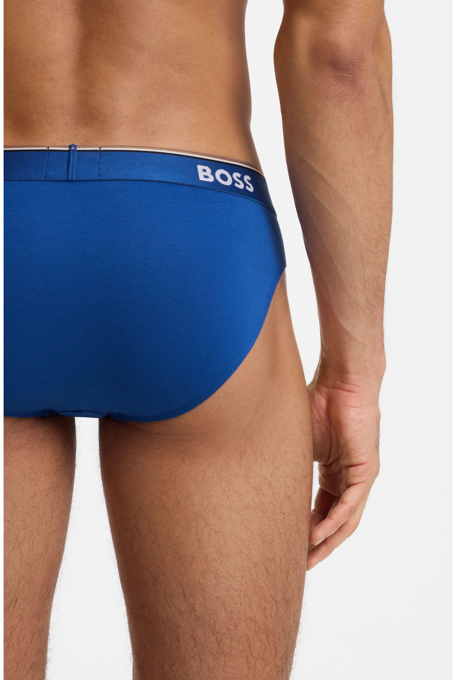 BOSS Męskie majtki Power Slips Briefs Cotton Stretch 3-pak, wielokolorowa, XL