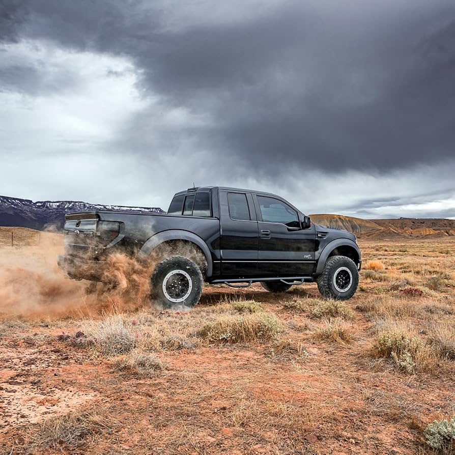 ⭐️NLINE N-Fab T1678CC-TX Cab Length Nerf Step Bar; Textured Black