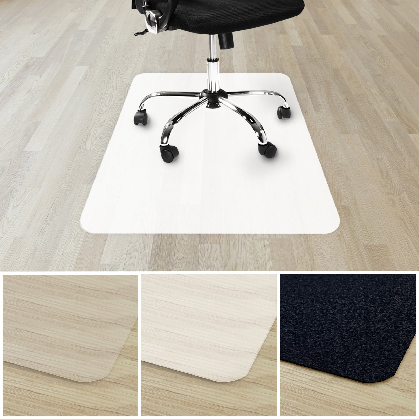 casa pura Chair Mat, Office Floor Protector, Hard Floor Protection Floor Mat, Office and Home Desk Chairs Mat, Non-slip Desk Mat, PP | Opaque | 116x120cm