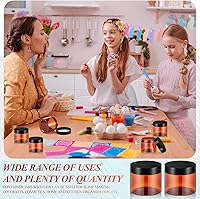 Vista 54 de 6 Pack 6oz Plastic Jars Containers with Lids Wide-mouth Refillable Leakproof Reusable Round Empty Jars for Travel Cosmetic Dry Food Spice Candy Clear