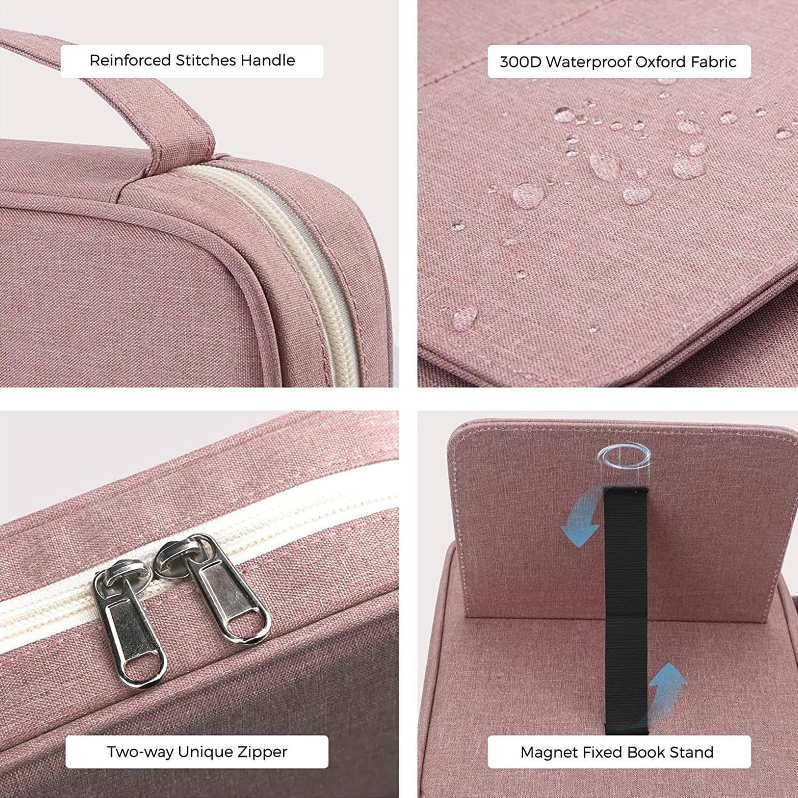 Rianpesn Borsa per Trasporto della Bibbia | Grande Custodia per Trasporto della Bibbia con Tasche - Custodia per Libri con Tasche e leggio per organizzare Libri, Penne, quaderni e Tablet
