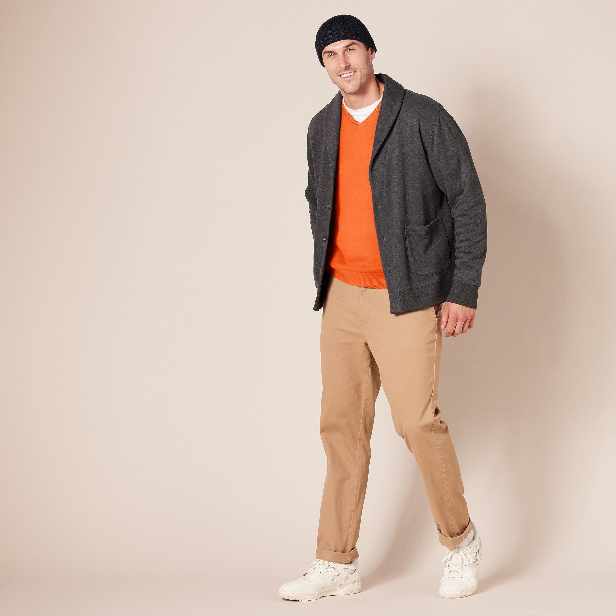 Amazon Essentials Homme Pull à Col en V (Disponible en Grandes Tailles et Grandes Longueurs)