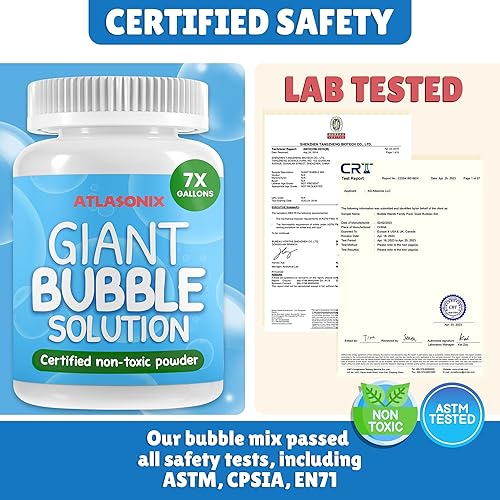 Vista 11 de Bubbles for Kids - Bubble Solución de burbujas gigantes, mezcla de polvo de burbujas hace 1792 onzas (14 galones), la solución original en polvo