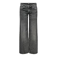 ONLY Onljuicy LW Wide DNM Dot890 Noos, Denim Grigio Scuro