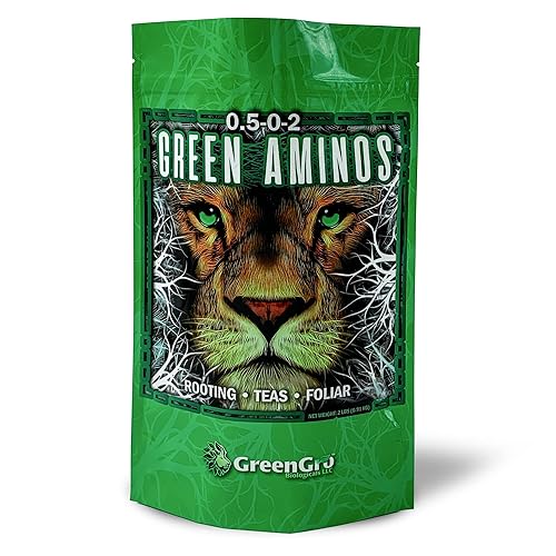 GreenGro Aminos verdes, mezcla de estimuladores de enraizamiento con aminoácidos y nutrientes para mezcla de macetas, suelos, esquejes y jardines