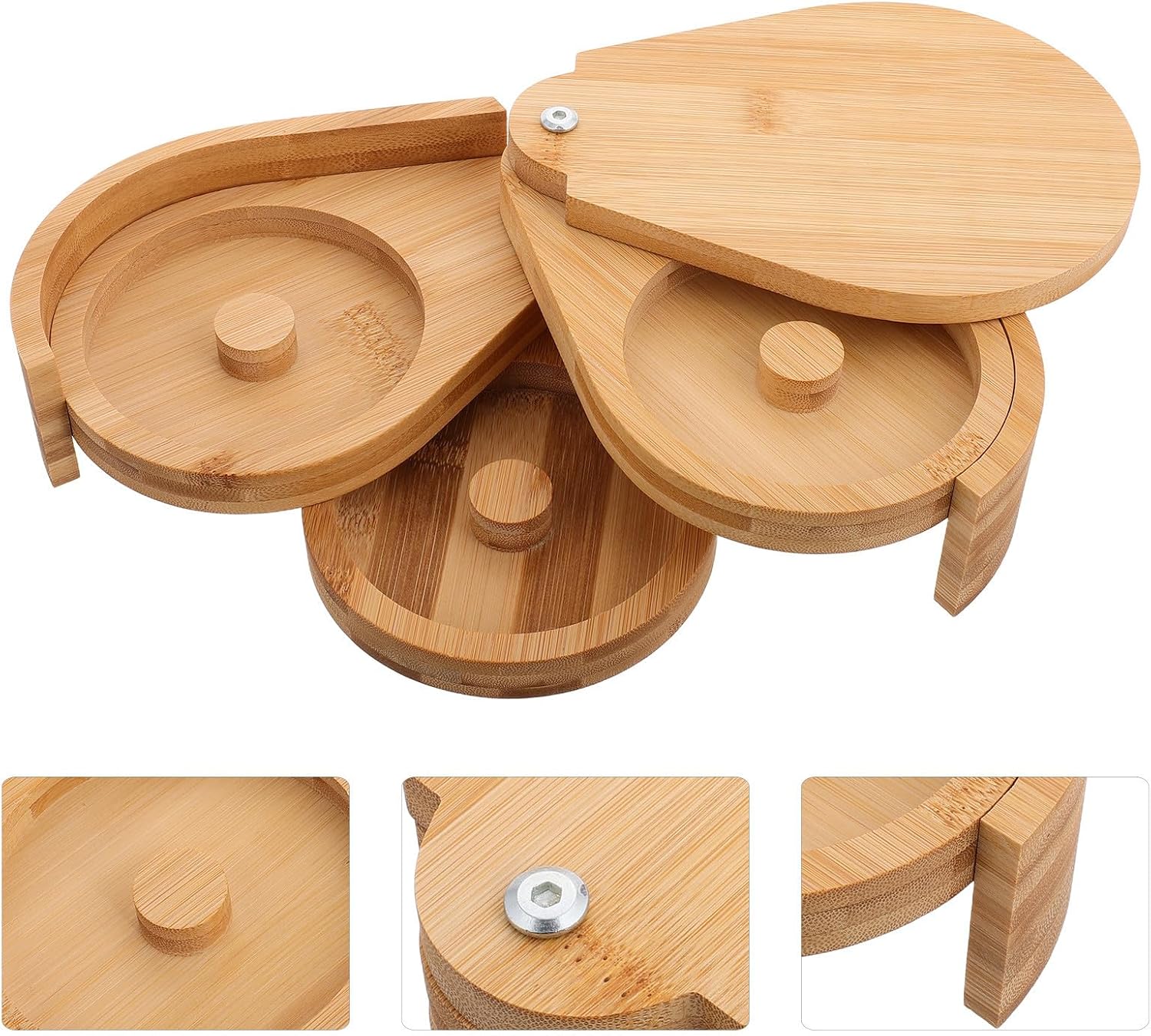 Three Tier Spice Container with Lid and Rotating Design for Kitchen and Bar Use, Versatile Salt and Sugar Rimmer with Space Saving Feature for Restaurants