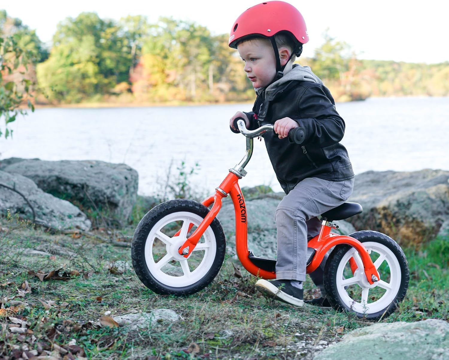 KaZAM v2e No Pedal Balance Bike, 12-Inch, Red : Toys & Games