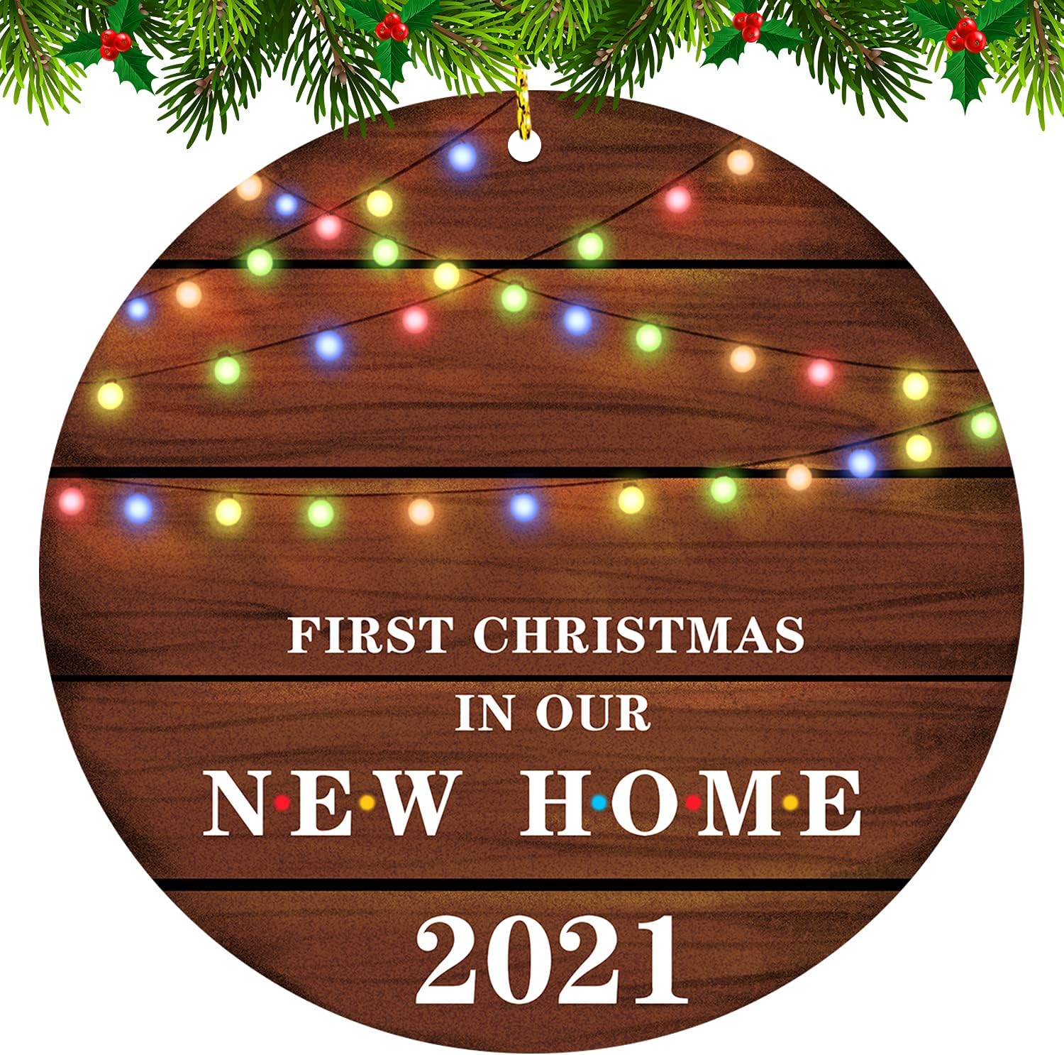 New Home Christmas Ornament 2021, LIENOSPEA Funny Gifts for Women Men Kids Stocking Stuffers Xmas Tree Decor Home Clearance Keepsake Hanging Decorations (HO)