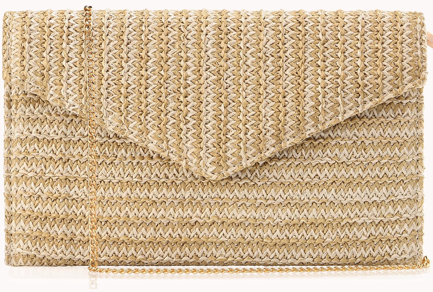 Summer Woven Straw Clutch Purse for Women,Elegant Beach Crossbody Bag, Boho Evening Handbag