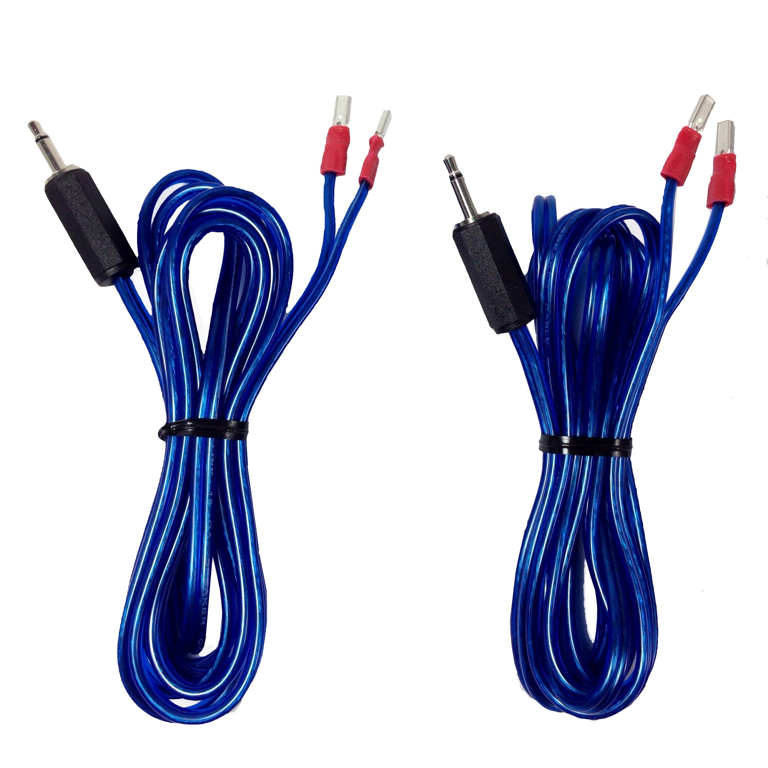 StealthSwitch Arcade Button Cables for Photo Booth (.110 Inch Quick Disconnect Connectors, 3.5mm Mono Audio Cable, 6 Feet, Set of 2)