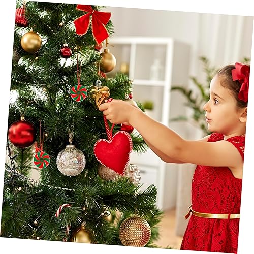 Miniatura 7 de Abaodam 50 piezas de decoraciones de dulces de Navidad, adornos acrílicos de caramelo, mini bastones de caramelo, adornos de caramelo de menta de