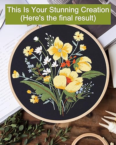 Miniatura 15 de Santune - Kit de bordado para adultos principiantes, kits de punto de cruz, patrones de mariposa e instrucciones (idioma español no garantizado)