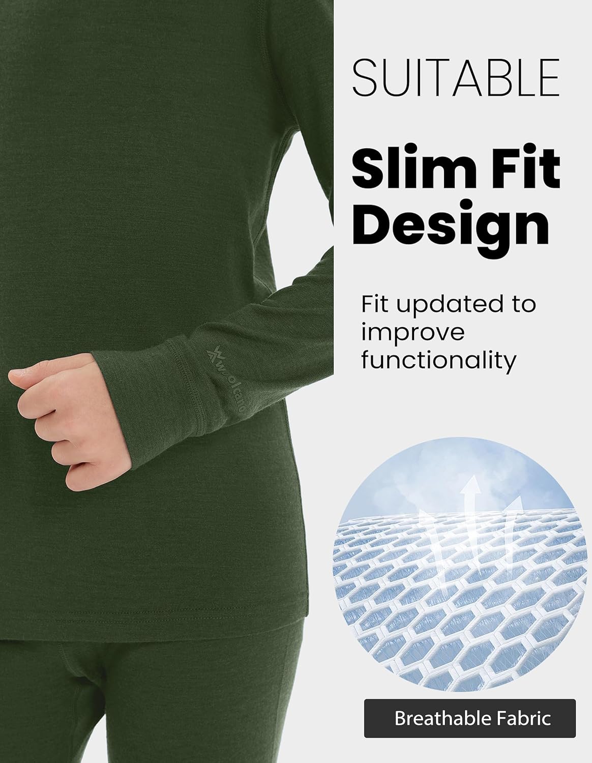 Iguana Unisex Kids 100% Merino Wool Base Layer Pants Thermal Underwear Bottom for Girls and Boys - Image 4