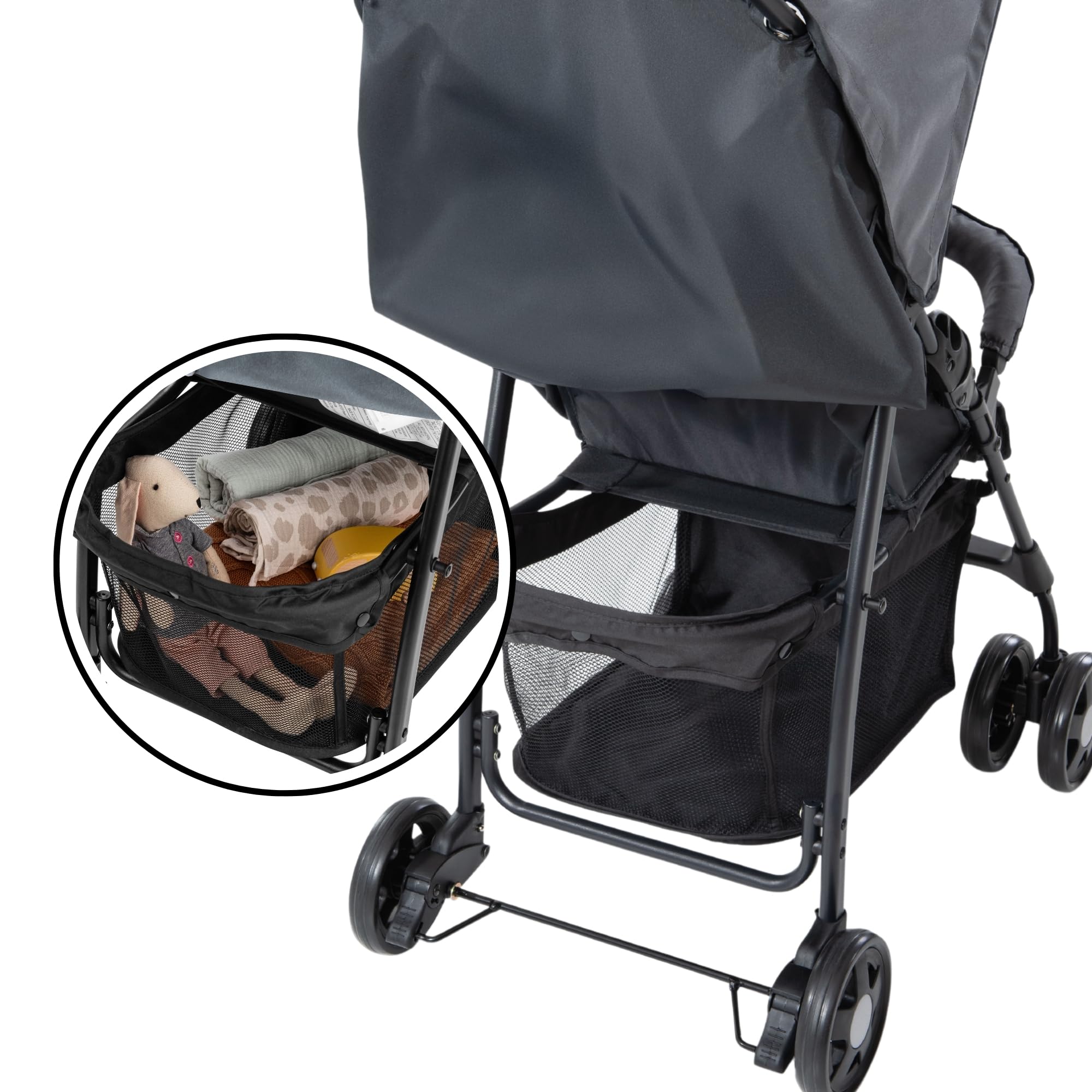 hauck Sport Carrito Bebe Ligero desde el Nacimiento - Silla de Paseo Reclinable para Niños hasta 15 kg - Carro Plegable Ultraligero 5,9 kg - Cesta Grande hasta 3 kg - Gris Oscuro