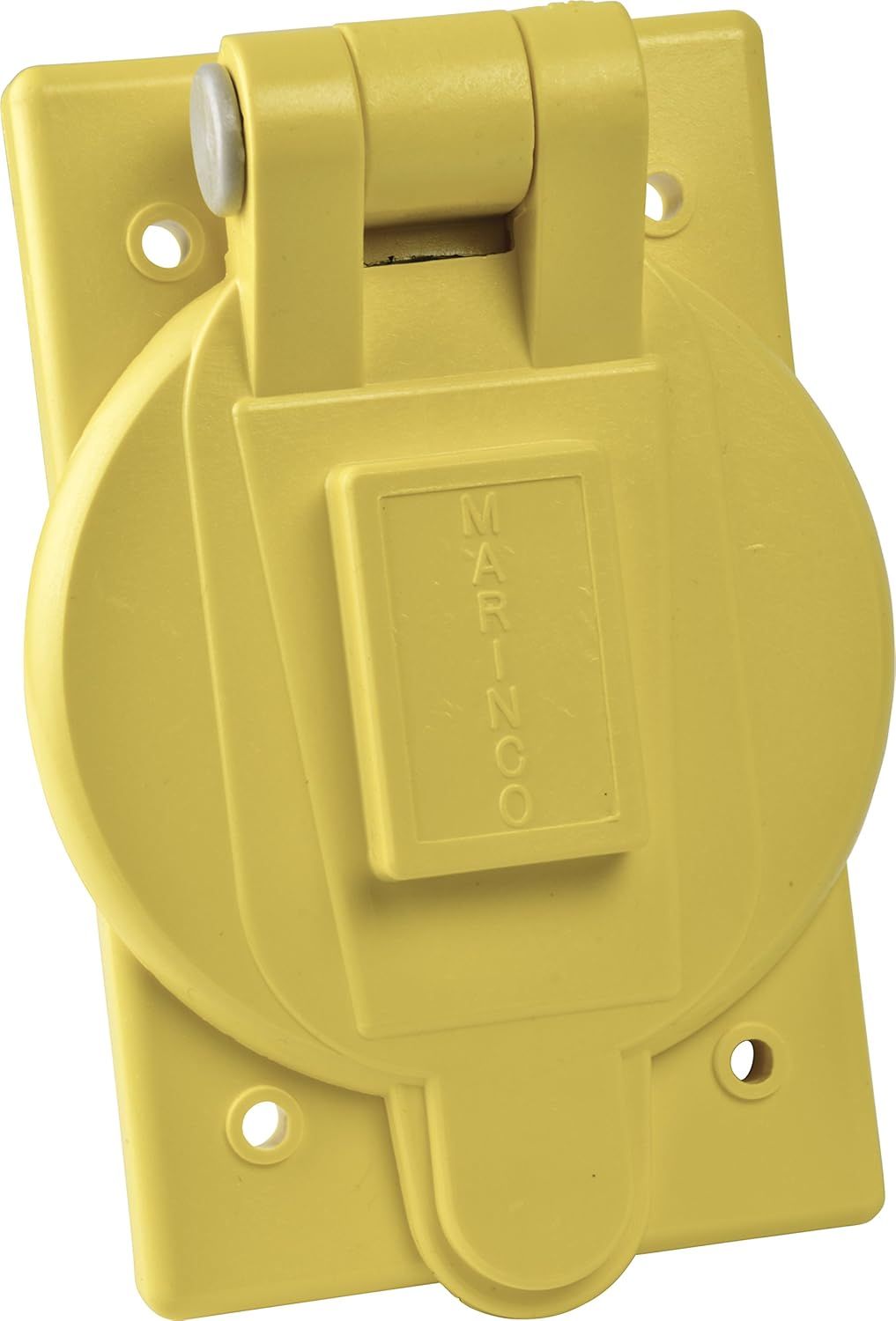 Marinco, 7420CRS, Yellow Weatherproof Cover With Lift Lid For 15A, 20A and 30A Single Receptacles