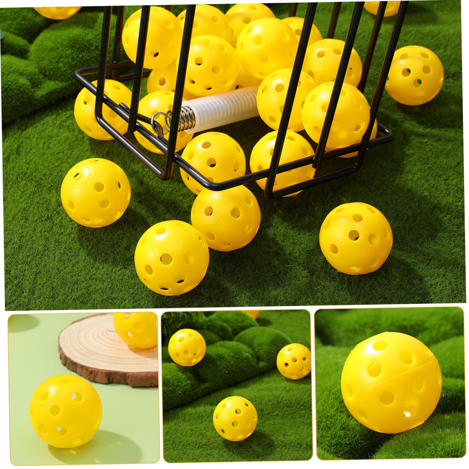 HANABASS 3sets Golf Training Balls Airflow Plastic Golf Practice Balls for Swing Mechanics Improvement 24pcs*3