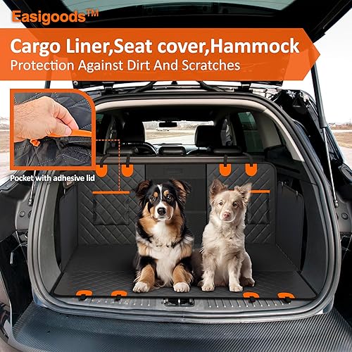 Miniatura 5 de Funda de asiento trasero de automóvil impermeable, resistente a los arañazos para perros y mascotas. Protector de asiento trasero para automóviles