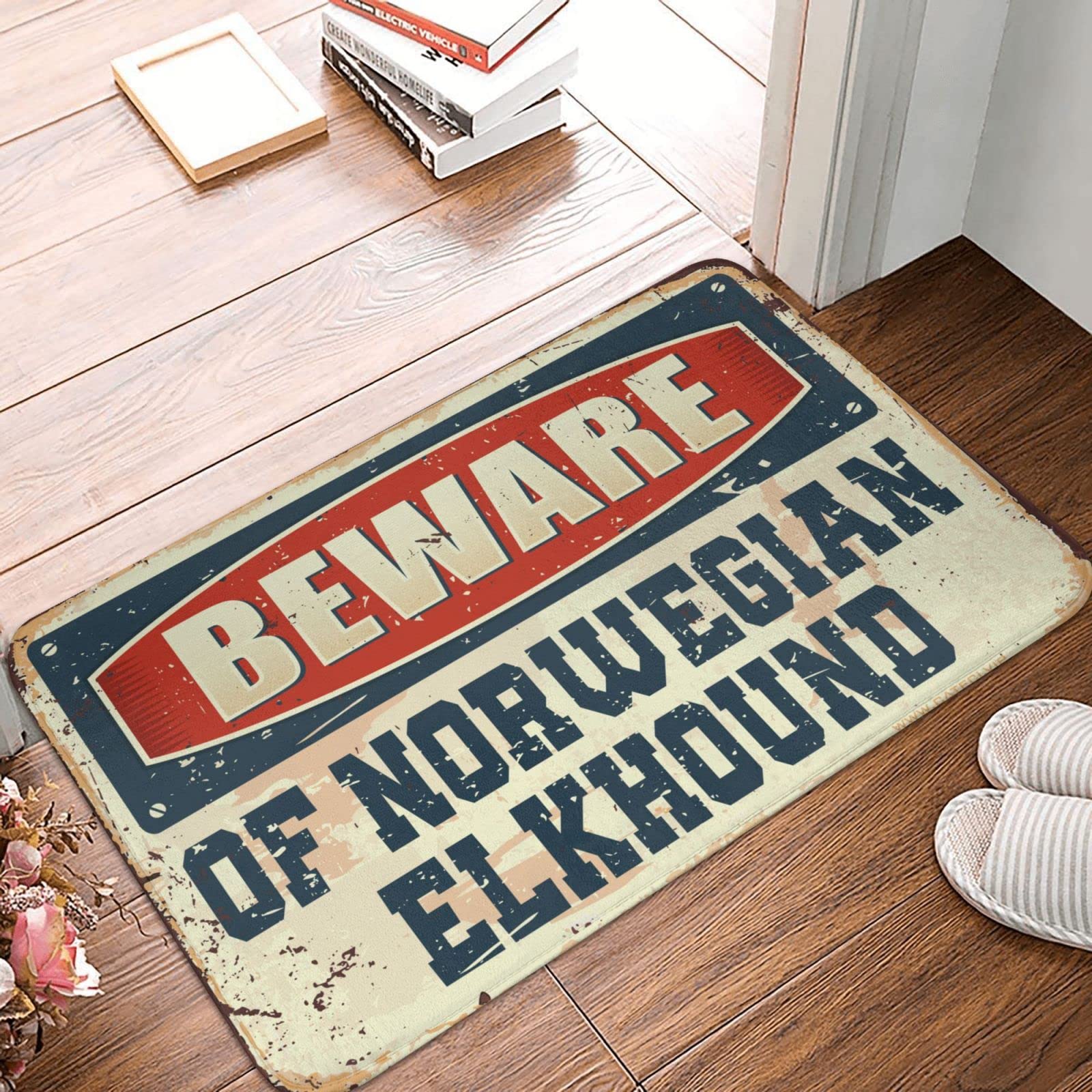 Tapis de porte d'été extérieur grand format élan norvégien pour cuisine et chambre 65x90
