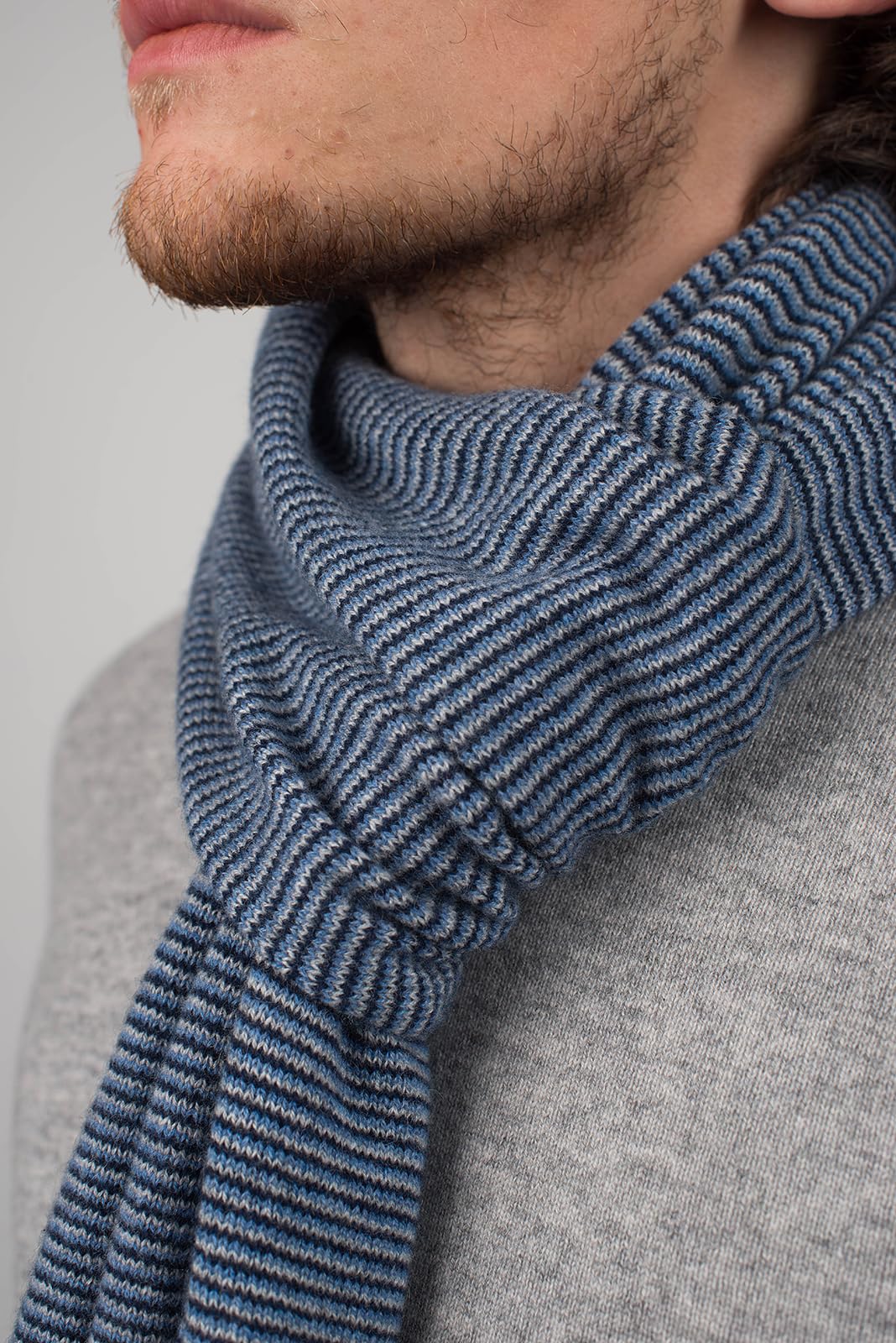 DALLE PIANE CASHMERE Sciarpa Uomo 100% Cashmere | Sciarpa versatile in ogni stagione, elegante idea regalo per lei e per lui, autentico lusso italiano Made in Italy